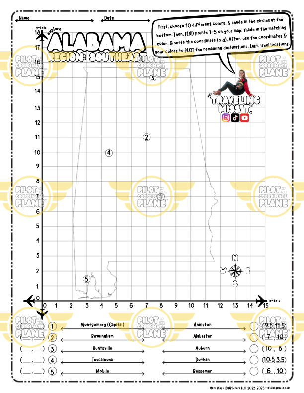 Alabama Math Map
