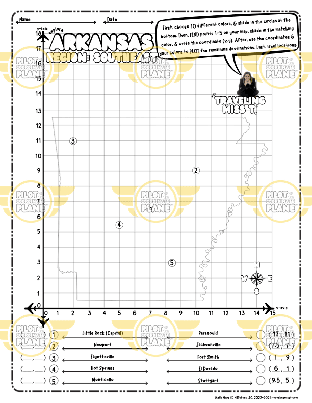 Traveling Miss T. Math Maps