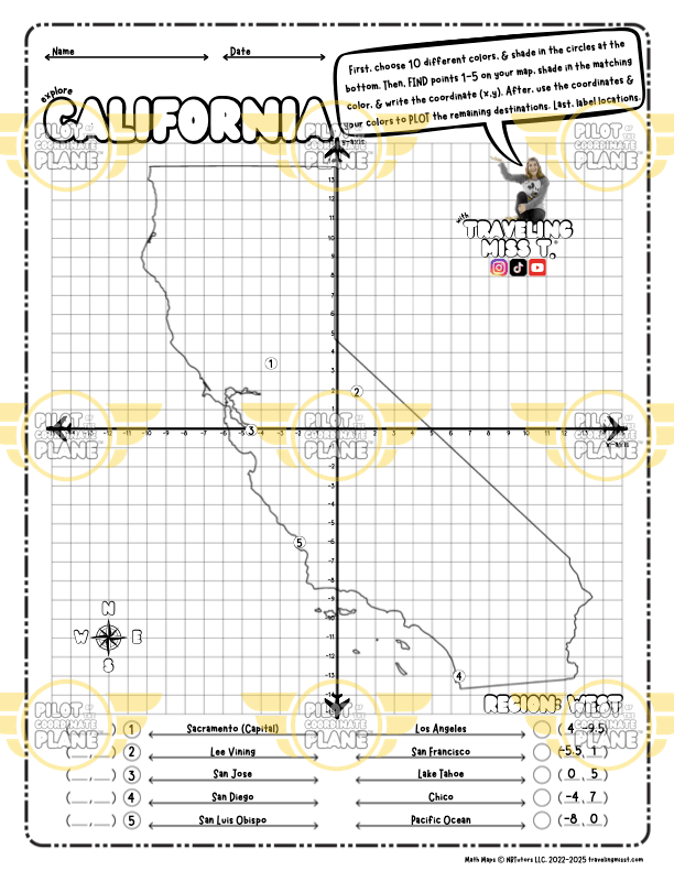 Traveling Miss T. Math Maps