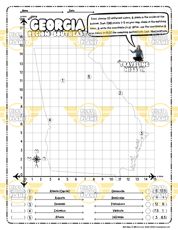 Traveling Miss T. Math Maps