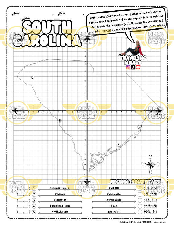 South Carolina Map