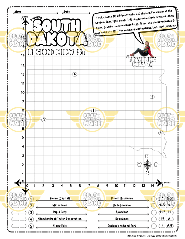South Dakota Math Map