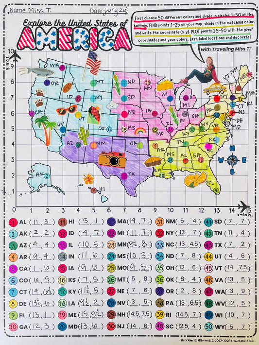 Celebrate America 250 with the Ultimate Label Map of USA Activity 🇺🇸