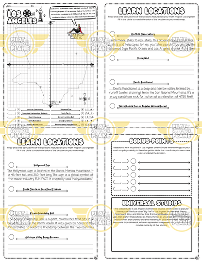 California by Coordinate Plane Adventure