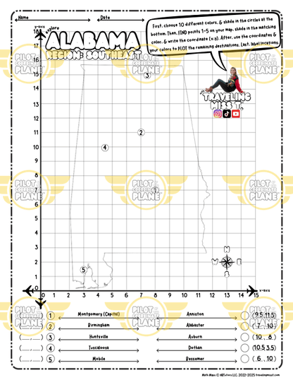 Alabama Math Map