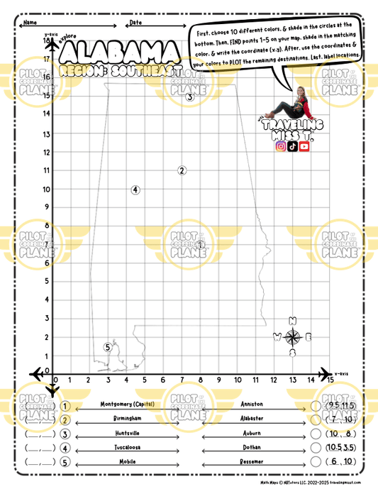 Alabama Math Map