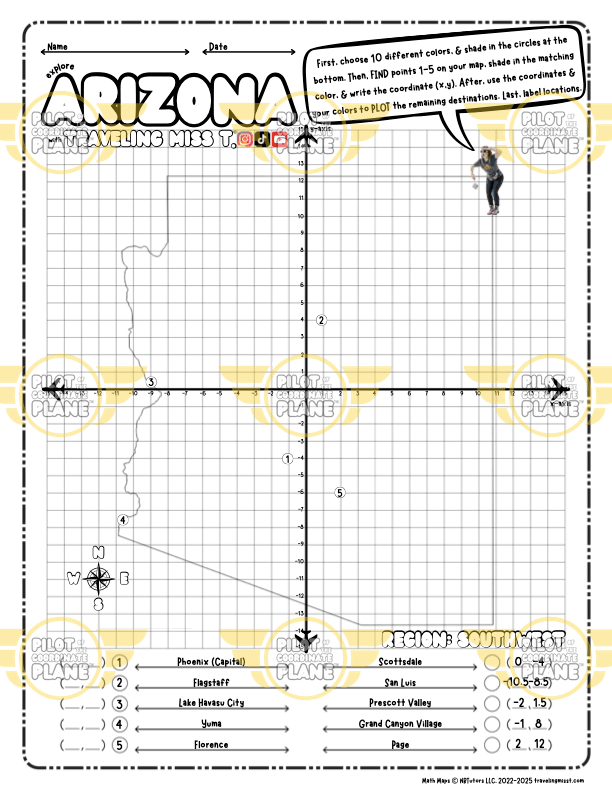 Traveling Miss T. Math Maps