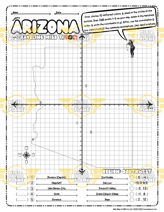 Traveling Miss T. Math Maps