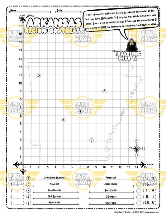 Traveling Miss T. Math Maps