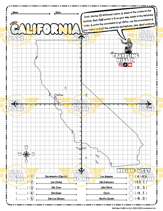 Traveling Miss T. Math Maps
