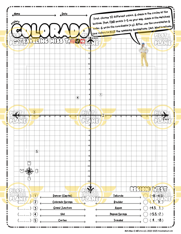 Colorado Map Template