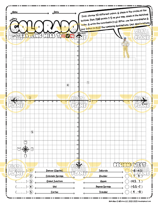 Colorado Map Template