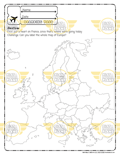 Paris Coordinate Plane Worksheets