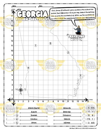 Traveling Miss T. Math Maps