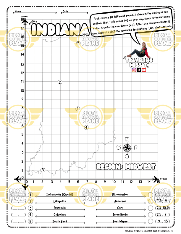 Traveling Miss T. Math maps
