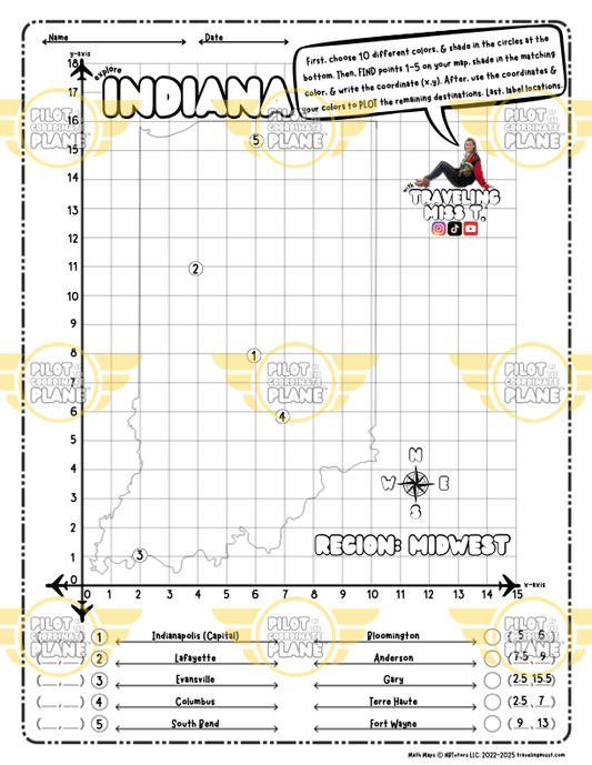 Traveling Miss T. Math maps