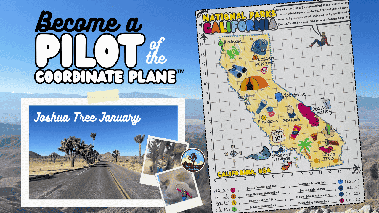 Load video: Join Traveling Miss T. for an adventure across her home state of California! In this coordinate plane adventure, students use coordinate geometry and mapping to experience a vacation from the comfort of your classroom. Perfect for teachers, homeschoolers, and anyone who loves creative learning! Download Math Maps at travelingmisst.com, and subscribe for more!