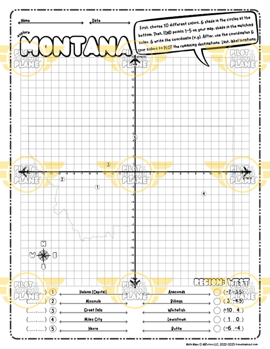 Montana Coordinate Plane