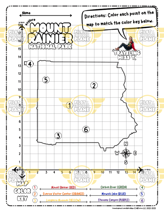 Map of Mount Rainier National Park