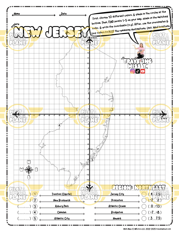 New Jersey Math Map
