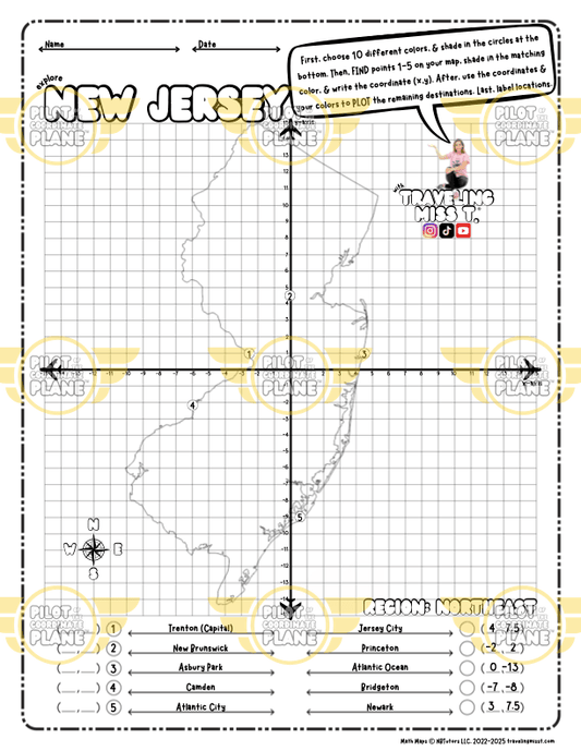 New Jersey Math Map