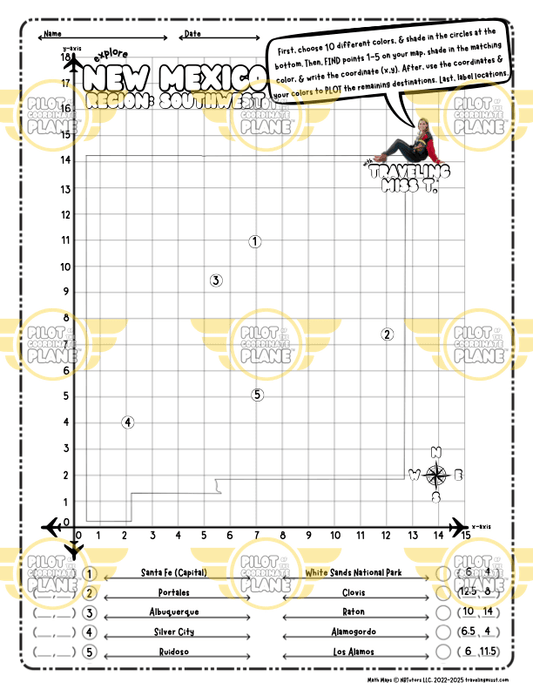 New Mexico Math Map