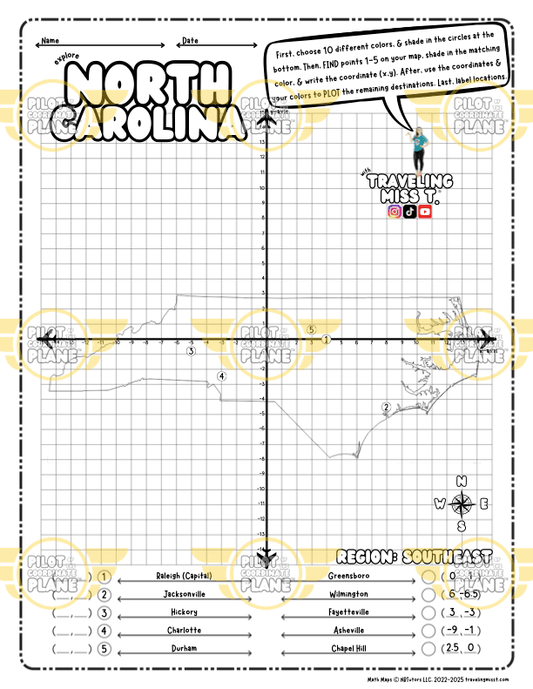 Coordinate Plane Map