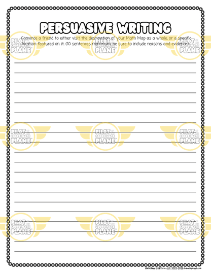 Persuasive writing worksheet extension from Traveling Miss T. 
