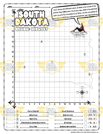 South Dakota Math Map