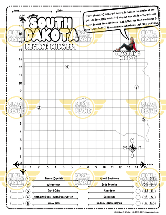 South Dakota Math Map