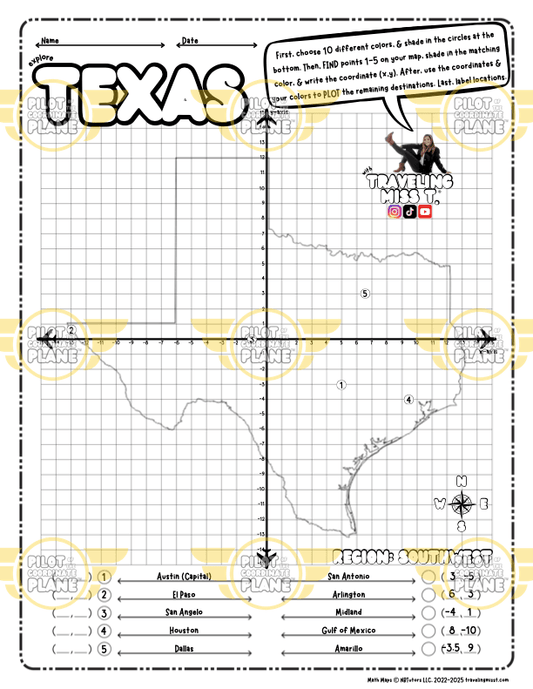 Texas Math Map
