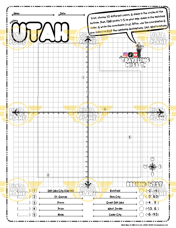 Utah Coordinate Plane