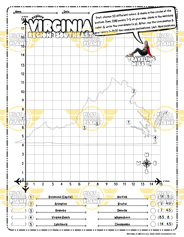 Virginia Math Map