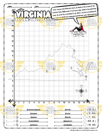 Virginia Math Map